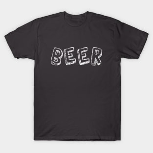 Beer Fun Font - Distressed T-Shirt